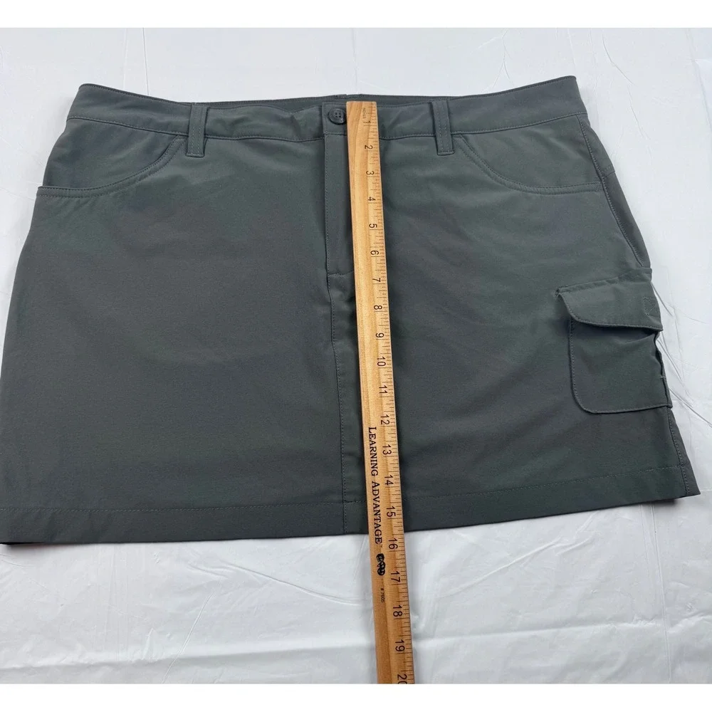 Eddie Bauer Travex Gray‎ Cargo Skort Womens 14 Hiking Golf Travel Activewear